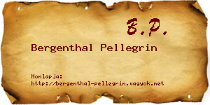Bergenthal Pellegrin névjegykártya